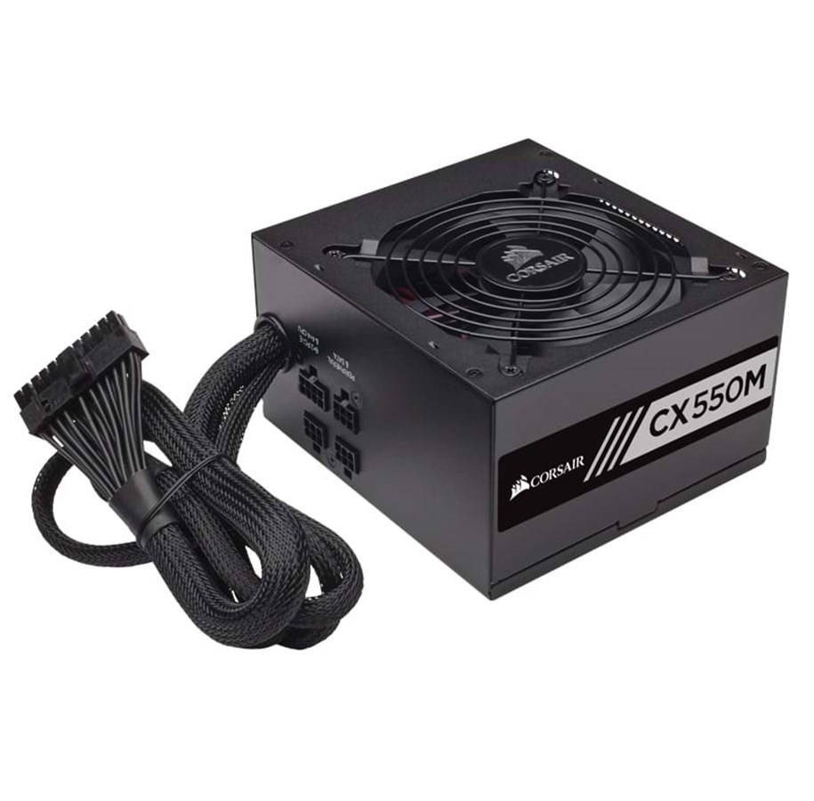 Strømforsyning - Corsair CX550M Strømforsyning - 550 Watt - 120 mm - ATX - 80 Plus Bronze certified - CP-9020102-EU