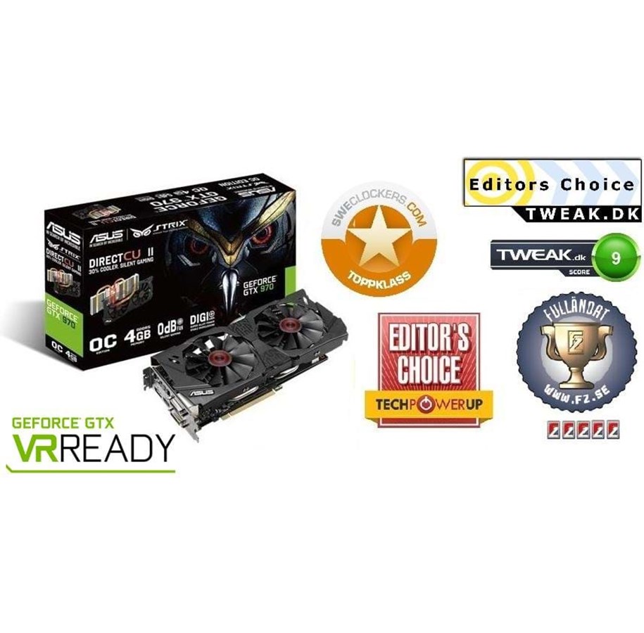 Grafikkort - ASUS GeForce GTX 970 - 4GB GDDR5 RAM - Grafikkort - STRIXGTX970-PROMO
