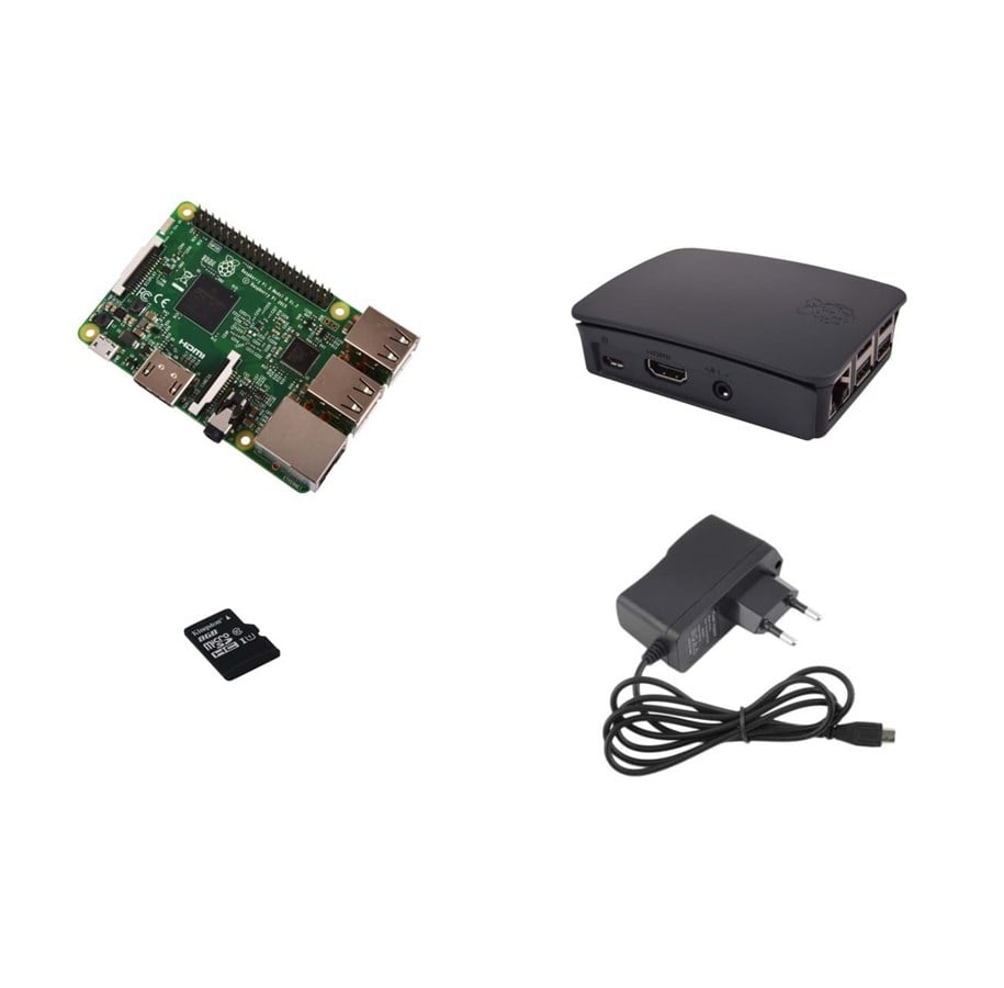 Mini PC - Android & Raspberry Pi - Raspberry Pi 3 Model B - Bundle - Black - RASPPI3B-BUNDLE-BLK