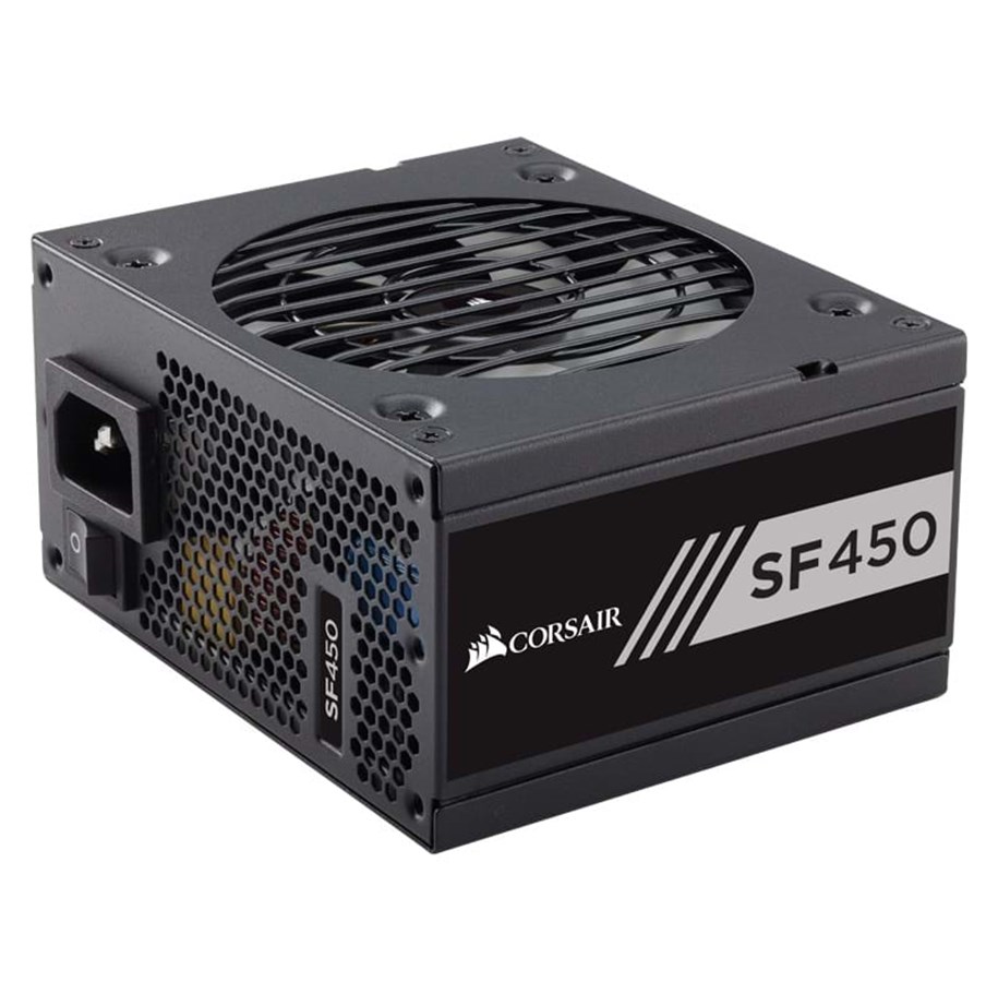Strømforsyning - Corsair SFX series SF450 Strømforsyning - 450 Watt - 92 mm - ATX - 80 Plus Gold certified - CP-9020104-EU