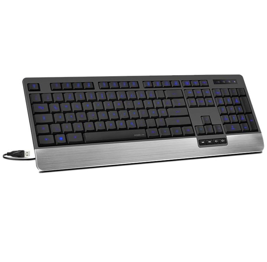 Tastatur - Speed-Link LUCIDIS Comfort Illuminated - Tastatur - Nordisk - Sort - SL-6432-BK-NC