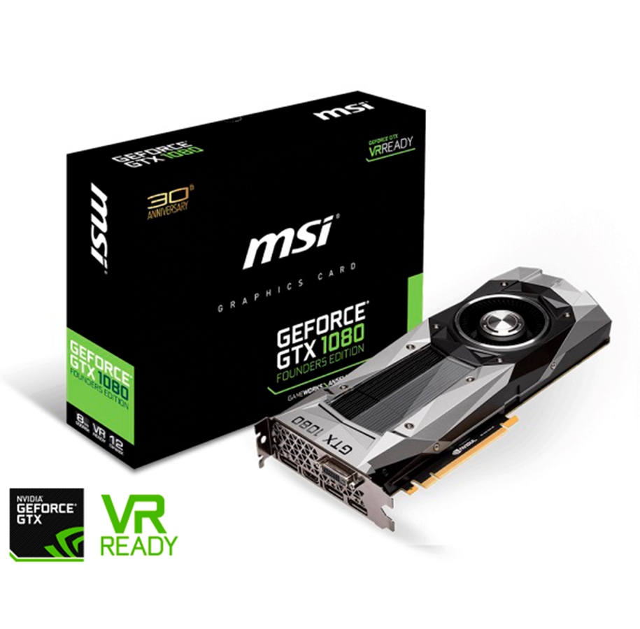 Grafikkort - MSI GeForce GTX 1080 Founders Edition - 8GB GDDR5X RAM - Grafikkort - GTX 1080 Founders Edition