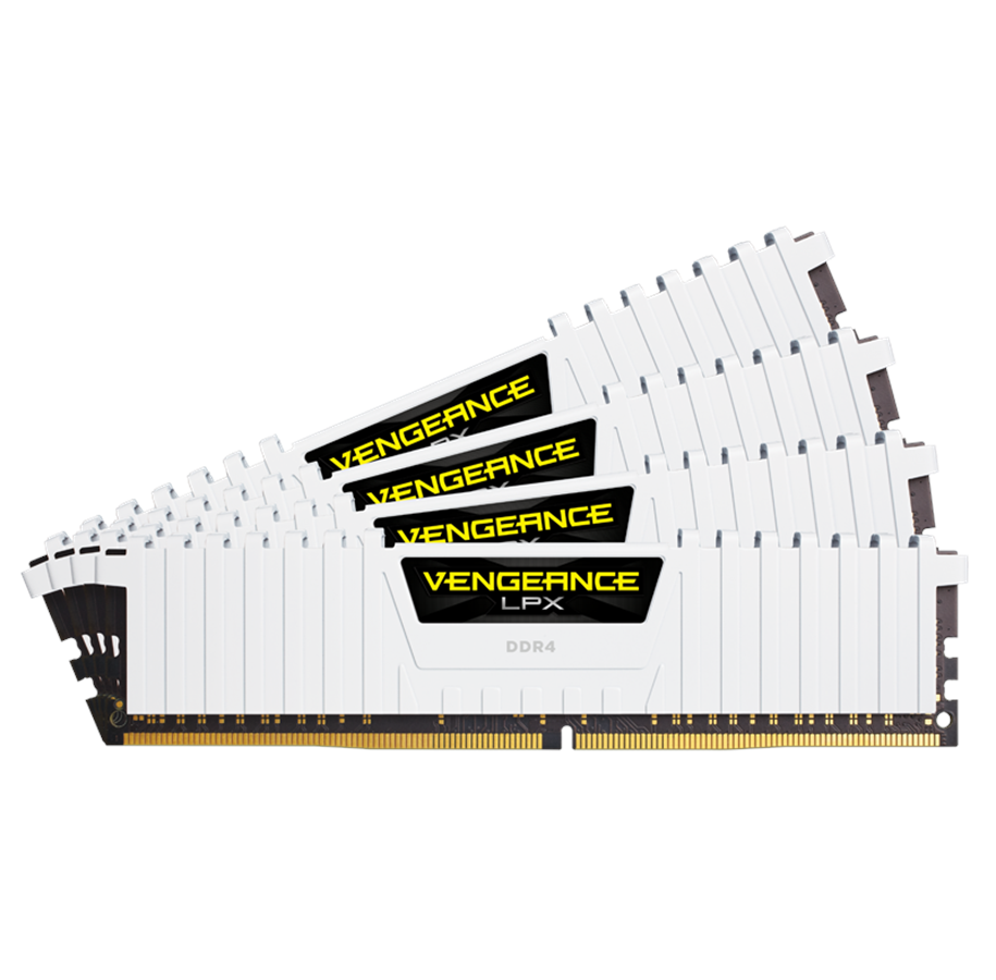 RAM - Corsair Vengeance LPX DDR4-3200 - 32GB - CL16 - Quad Channel (4 pcs) - Intel XMP - Hvid - CMK32GX4M4B3200C16W