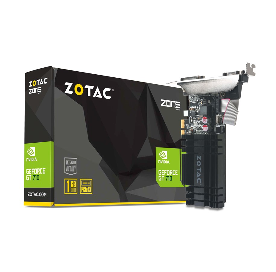 Grafikkort - ZOTAC GeForce GT 710 ZONE - 1GB GDDR3 RAM - Grafikkort - ZT-71304-20L