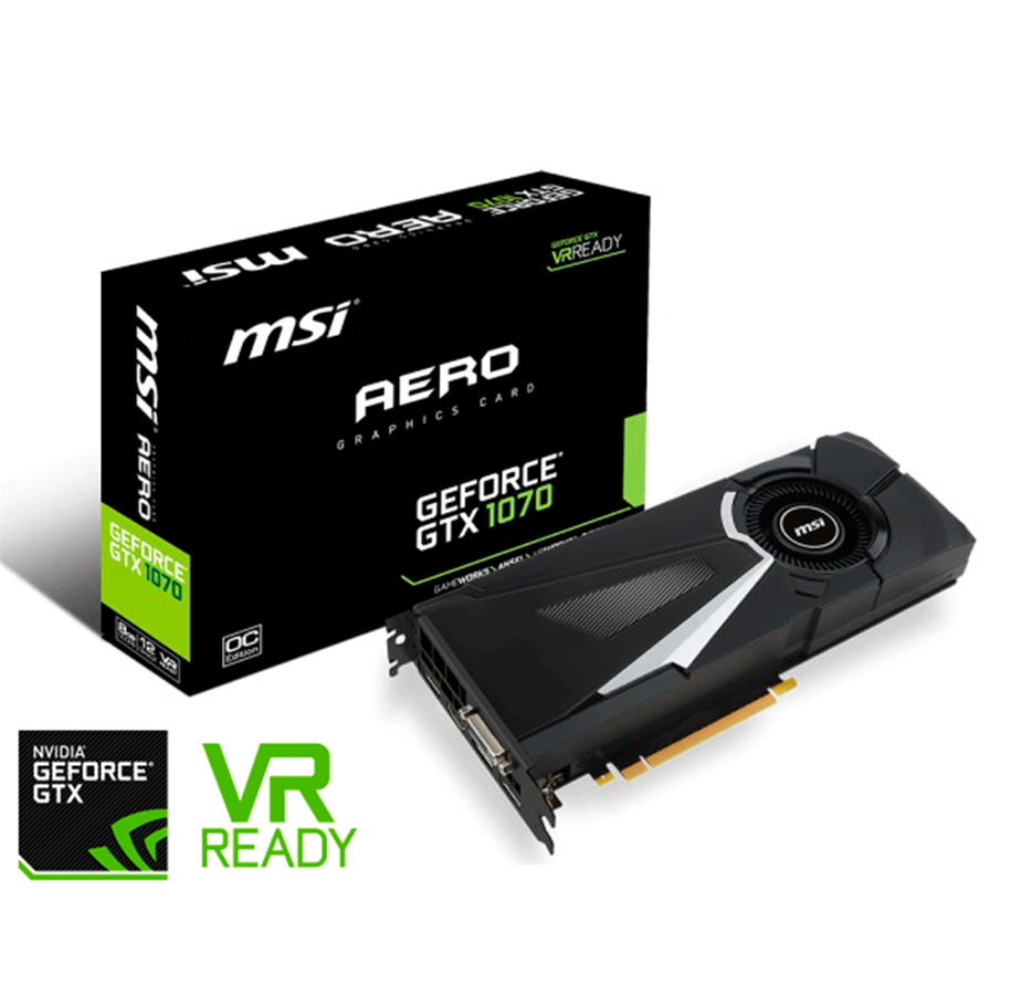 Grafikkort - MSI GeForce GTX 1070 AERO - 8GB GDDR5 RAM - Grafikkort - GTX 1070 AERO 8G OC
