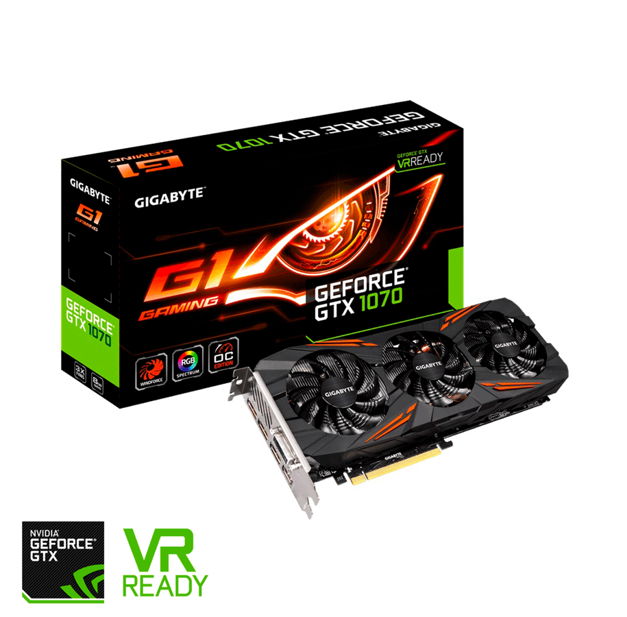 Grafikkort - GIGABYTE GeForce GTX 1070 G1 GAMING - 8GB GDDR5 RAM - Grafikkort - GV-N1070G1 GAMING-8GD