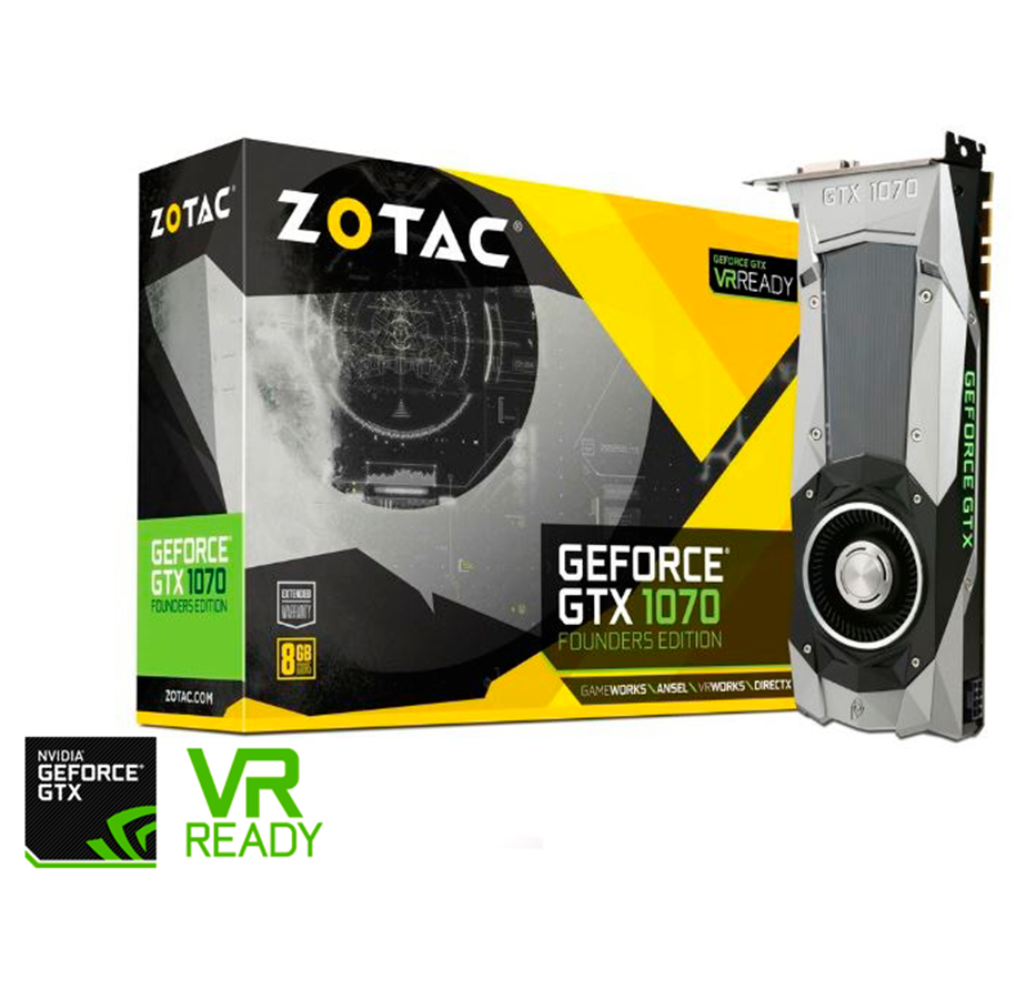 Grafikkort - ZOTAC GeForce GTX 1070 Founders Edition - 8GB GDDR5 RAM - Grafikkort - ZT-P10700A-10P