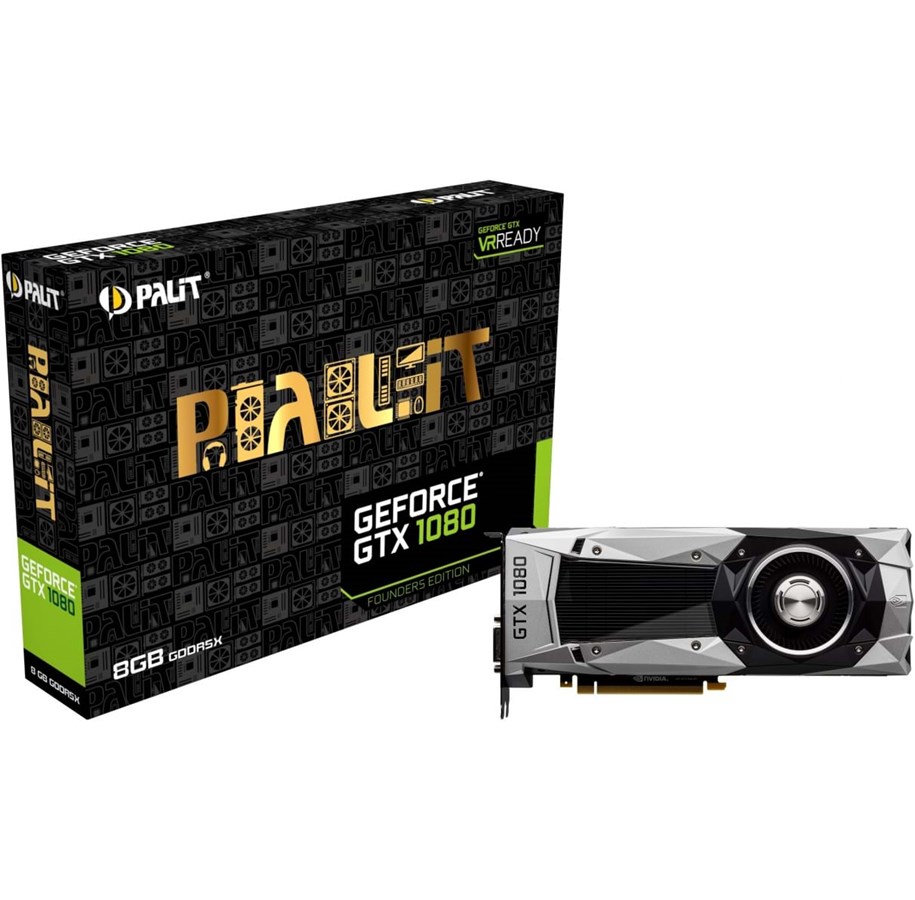 Grafikkort - Palit GeForce GTX 1080 Founders Edition - 8GB GDDR5X RAM - Grafikkort - NEB1080015P2F