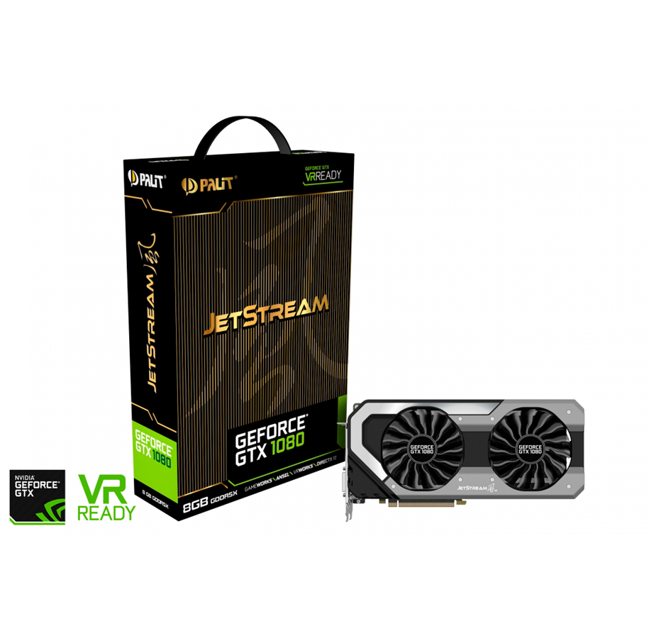 Grafikkort - Palit GeForce GTX 1080 JetStream - 8GB GDDR5X RAM - Grafikkort - NEB1080015P2J