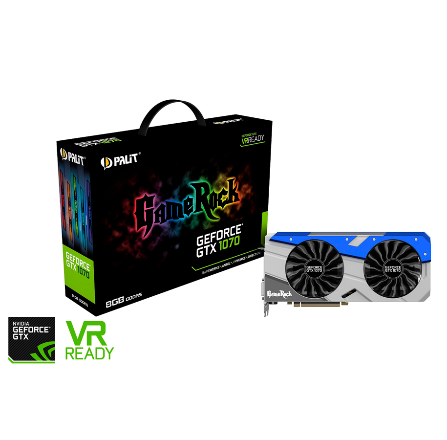 Grafikkort - Palit GeForce GTX 1070 GameRock - 8GB GDDR5 RAM - Grafikkort - NE51070T15P2G