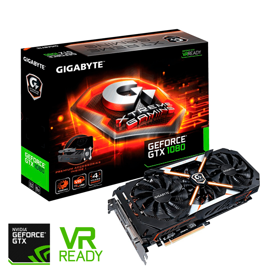 Grafikkort - GIGABYTE GeForce GTX 1080 Premium Pack - 8GB GDDR5X RAM - Grafikkort - GV-N1080XTREME-8GD-PP