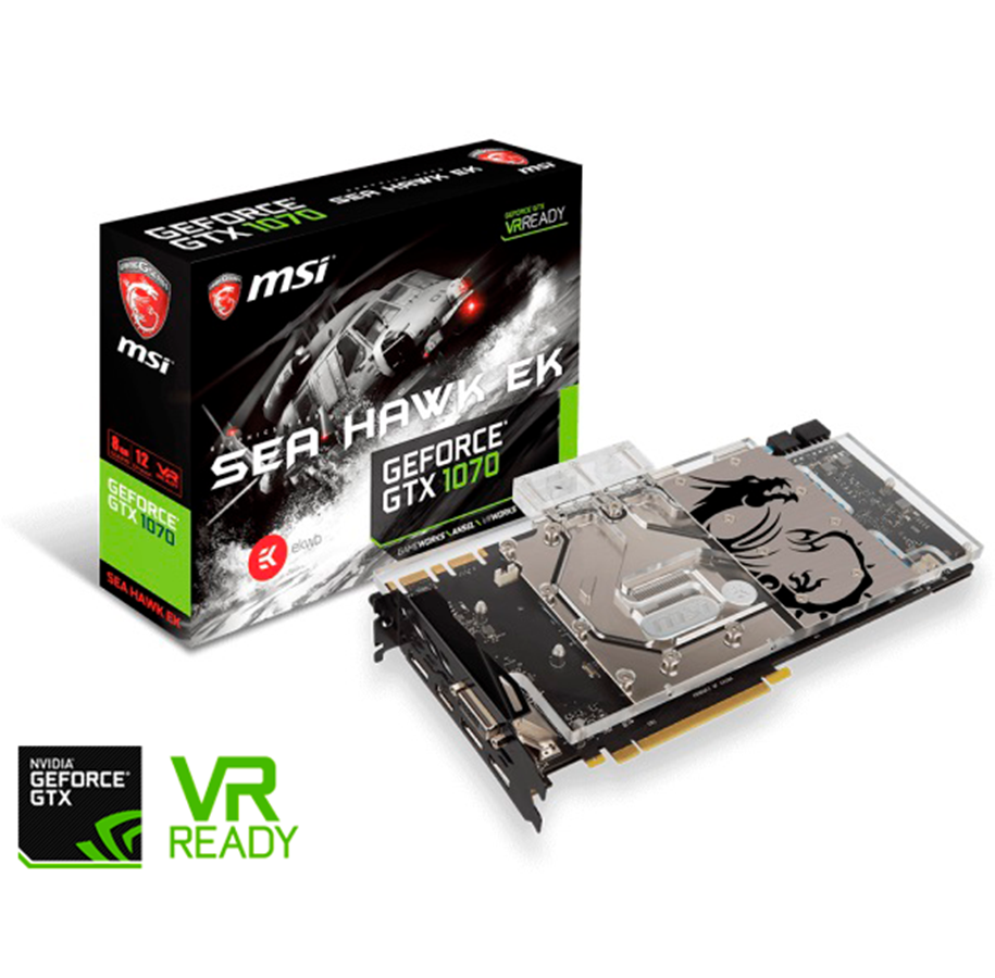 Grafikkort - MSI GeForce GTX 1070 Sea Hawk EK X - 8GB GDDR5 RAM - Grafikkort - GTX 1070 SEA HAWK EK X