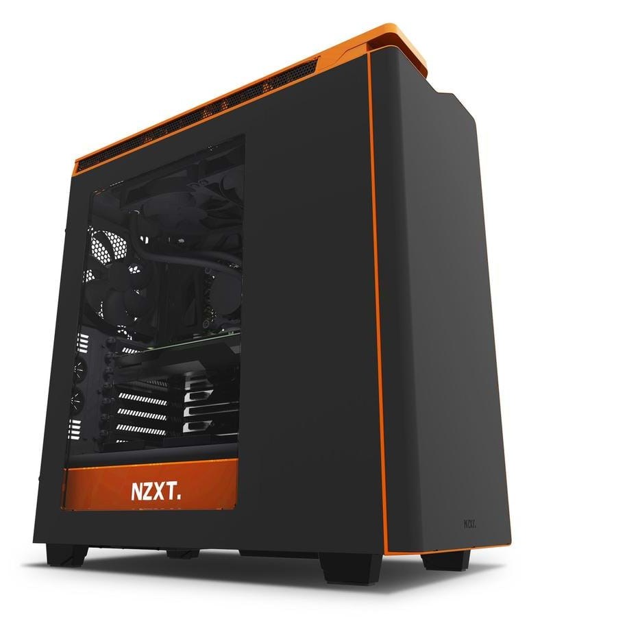 Kabinet - NZXT H440W Silent Ultra NE - Black/Orange - Kabinet - Miditower - Sort - CA-H442W-M0