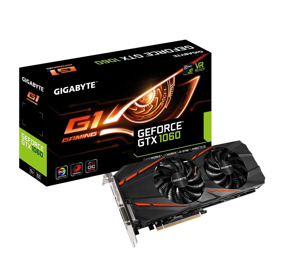 Grafikkort - GIGABYTE GeForce GTX 1060 G1 GAMING - 6GB GDDR5 RAM - Grafikkort - GV-N1060G1 GAMING-6GD