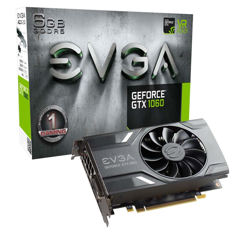 Grafikkort - EVGA GeForce GTX 1060 GAMING ACX 2.0 SF - 6GB GDDR5 RAM - Grafikkort - 06G-P4-6161-KR