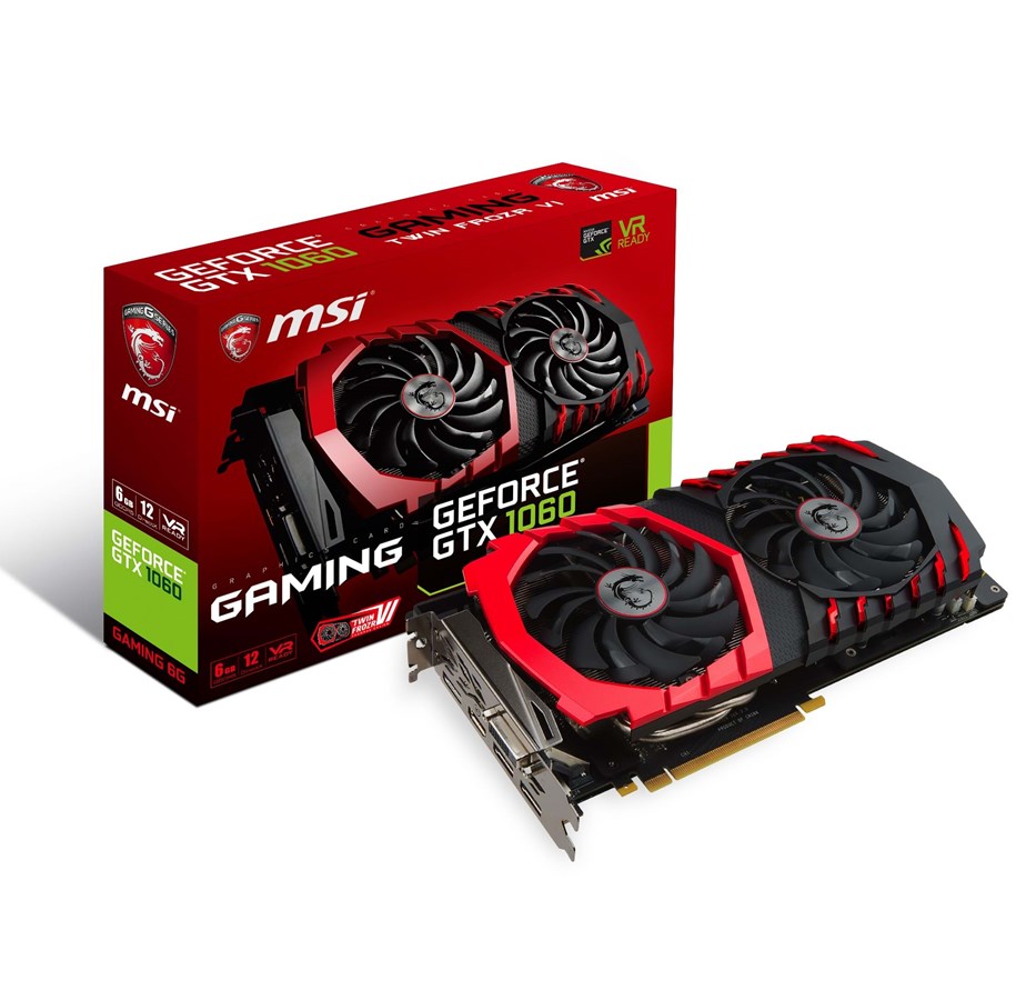 Grafikkort - MSI GeForce GTX 1060 GAMING - 6GB GDDR5 RAM - Grafikkort - GTX 1060 GAMING 6G