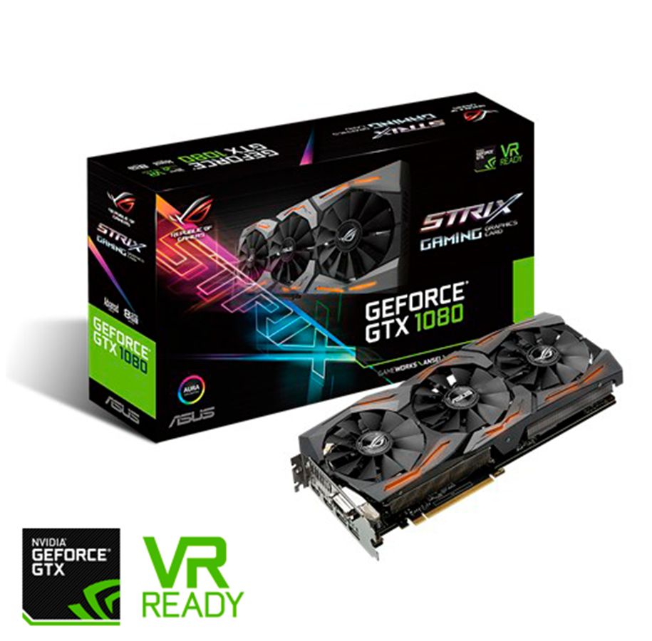 Grafikkort - ASUS GeForce GTX 1080 ROG STRIX Advanced - 8GB GDDR5X RAM - Grafikkort - 90YV09M2-M0NM00