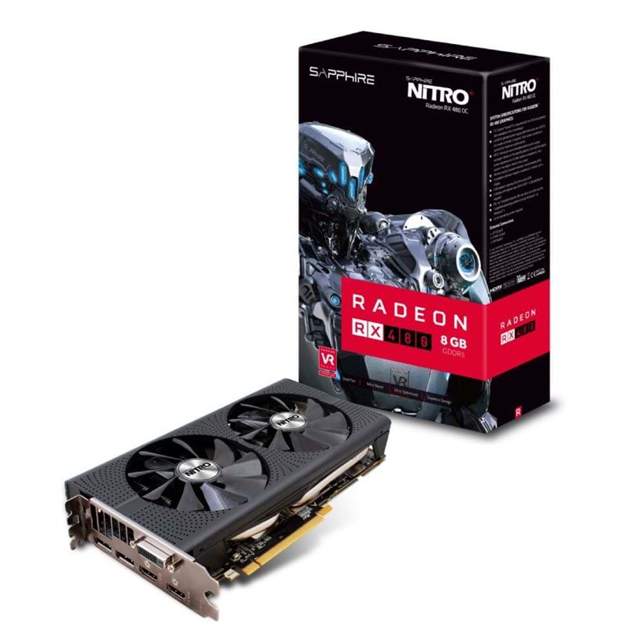 Grafikkort - Sapphire Radeon RX 480 NITRO+ - 8GB GDDR5 RAM - Grafikkort - 11260-01-20G