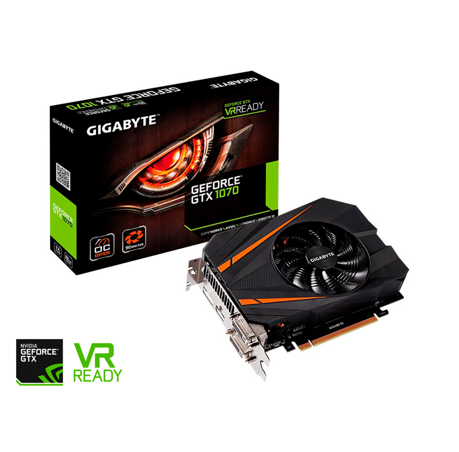 Grafikkort - GIGABYTE GeForce GTX 1070 ITX OC - 8GB GDDR5 RAM - Grafikkort - GV-N1070IXOC-8GD