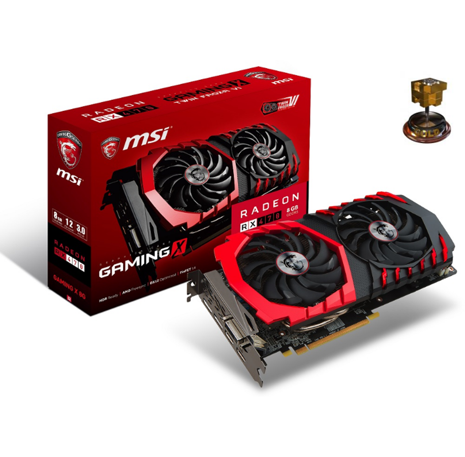 Grafikkort - MSI Radeon RX 470 GAMING X - 8GB GDDR5 RAM - Grafikkort - RX 470 GAMING X 8G