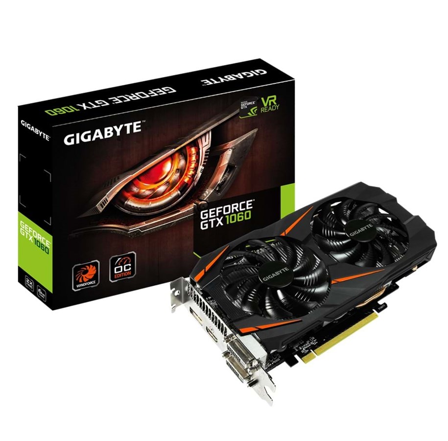 Grafikkort - GIGABYTE GeForce GTX 1060 WindForce OC - 6GB GDDR5 RAM - Grafikkort - GV-N1060WF2OC-6GD