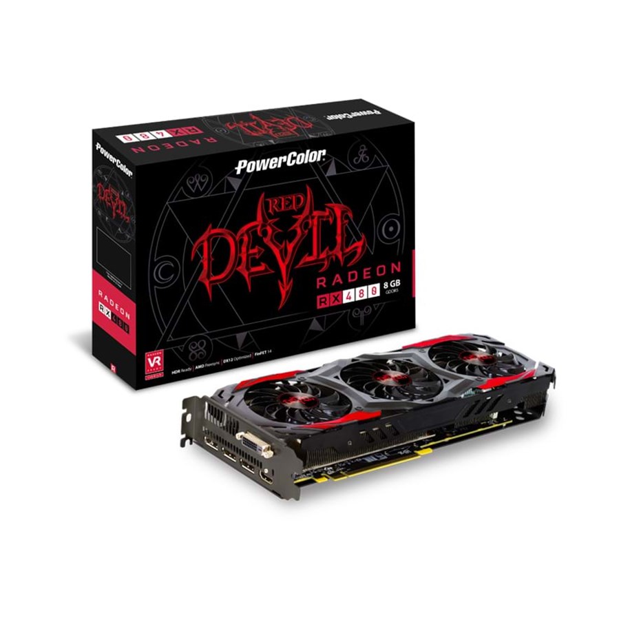 Grafikkort - PowerColor Red Devil - 8GB GDDR5 RAM - Grafikkort - AXRX 480 8GBD5-3DH/OC