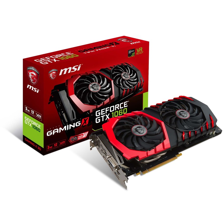 Grafikkort - MSI GeForce GTX 1060 GAMING X - 3GB GDDR5 RAM - Grafikkort - GTX 1060 GAMING X 3G