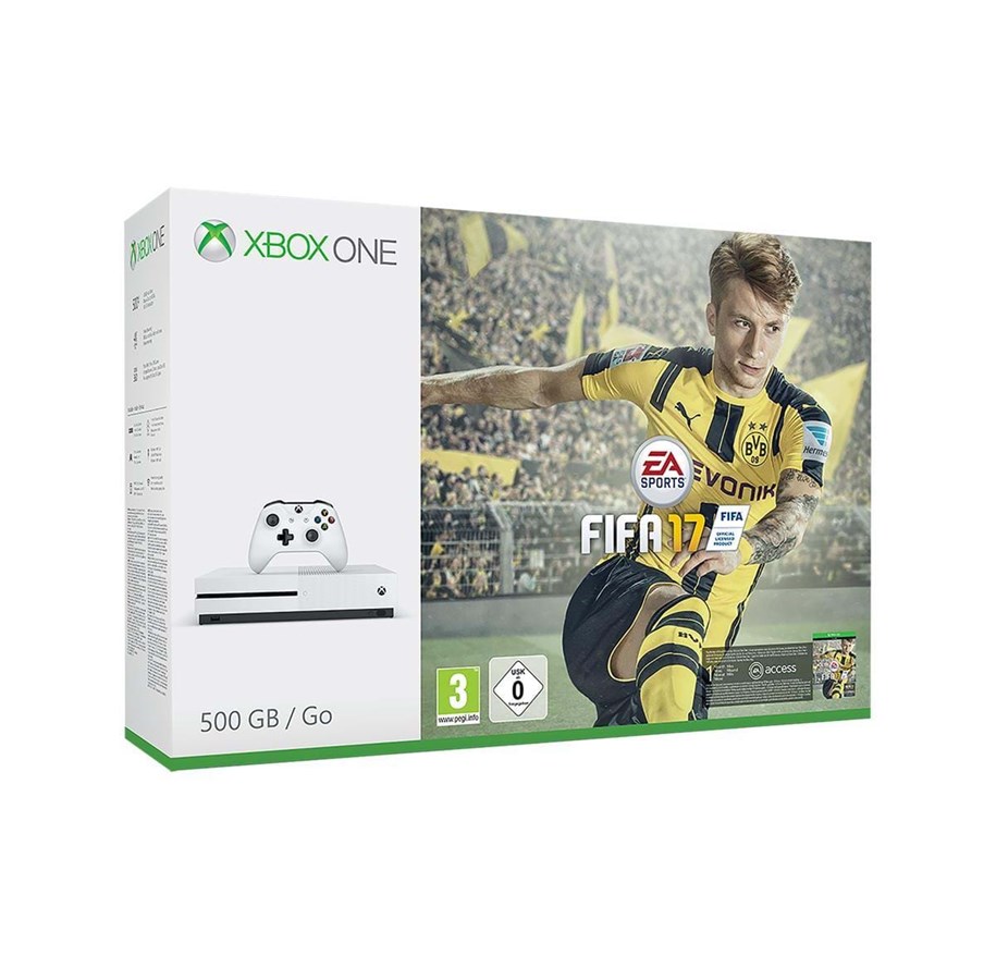 Spillekonsol - Microsoft Xbox One S - 500GB (Fifa 17 Bundle) - ZQ9-00055