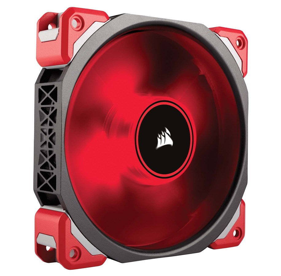 Kabinet Køler - Corsair ML120 PRO LED Red Premium Magnetic Levitation - Kabinet køler - 120mm - Sort med rødt LED lys - 37 dBA - CO-9050042-WW