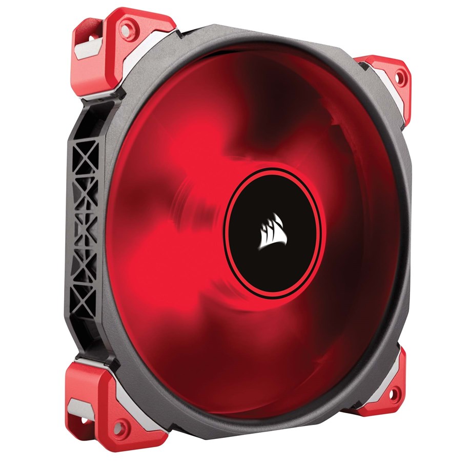 Kabinet Køler - Corsair ML140 PRO LED Red Premium Magnetic Levitation - Kabinet køler - 140mm - Sort med rødt LED lys - 37 dBA - CO-9050047-WW