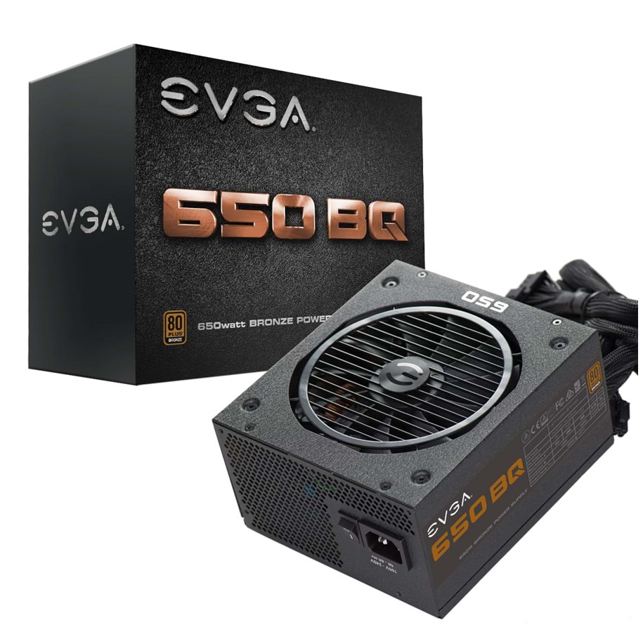 Strømforsyning - EVGA BQ 650 Strømforsyning - 650 Watt - 140 mm - 80 Plus Bronze certified - 110-BQ-0650-V2