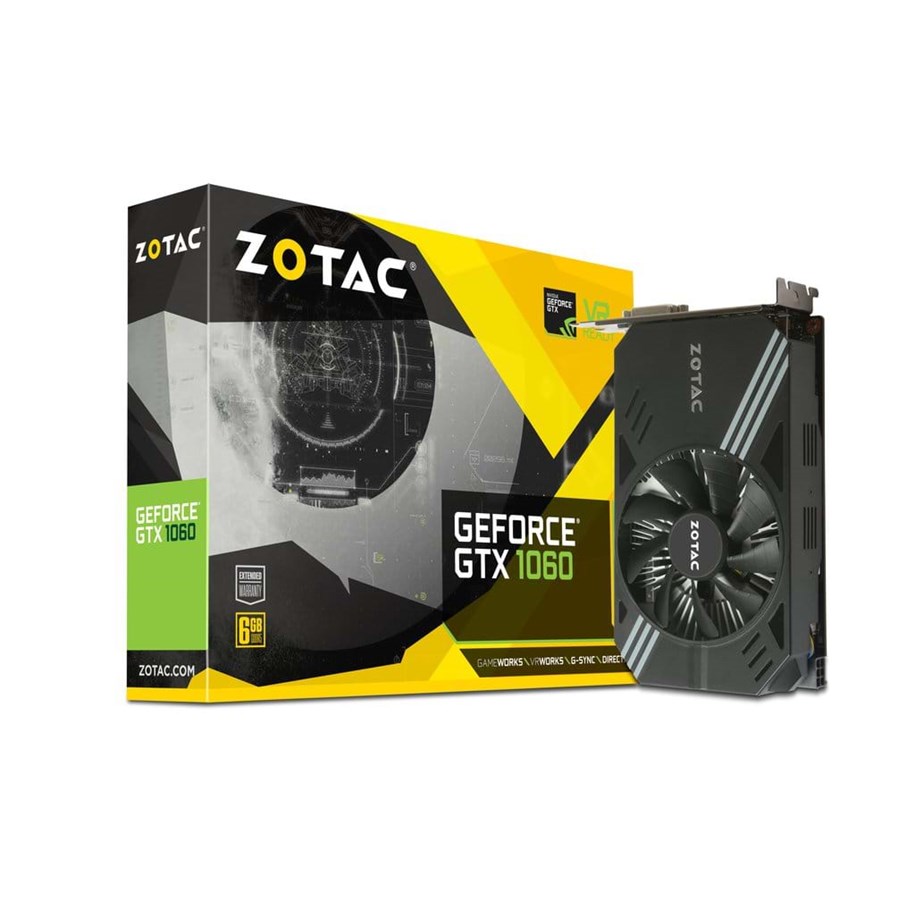 ZOTAC GeForce GTX 1060 Mini 6GB GDDR5 RAM Grafikkort Billig zotac-geforce-gtx-1060-mini-6gb-gddr5-ram-grafikkort-billig