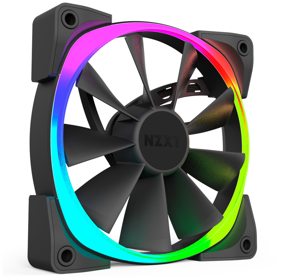 Kabinet Køler - NZXT Aer RGB140 Triple pack - Kabinet køler - 140mm - Sort med RGB LED lys - 33 dBA - RF-AR140-T1
