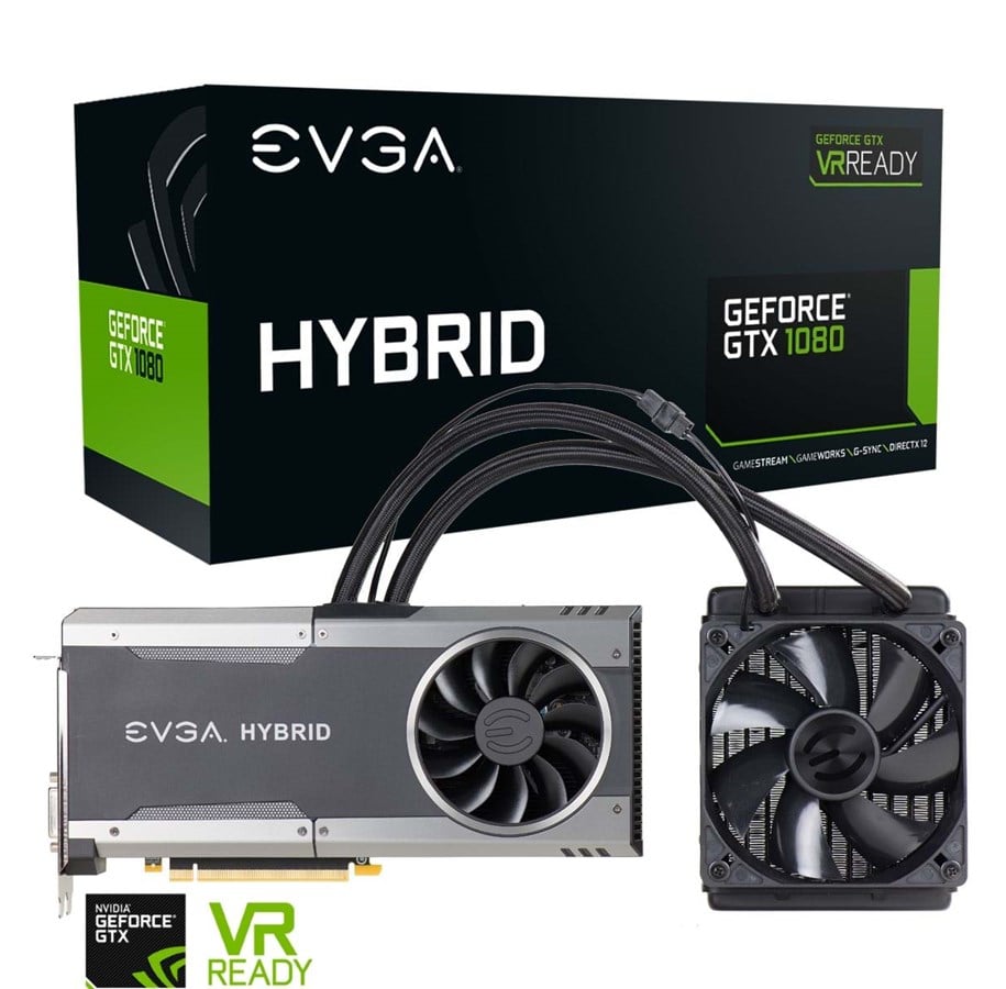 Grafikkort - EVGA GeForce GTX 1080 FTW Hybrid GAMING - 8GB GDDR5X RAM - Grafikkort - 08G-P4-6288-KR