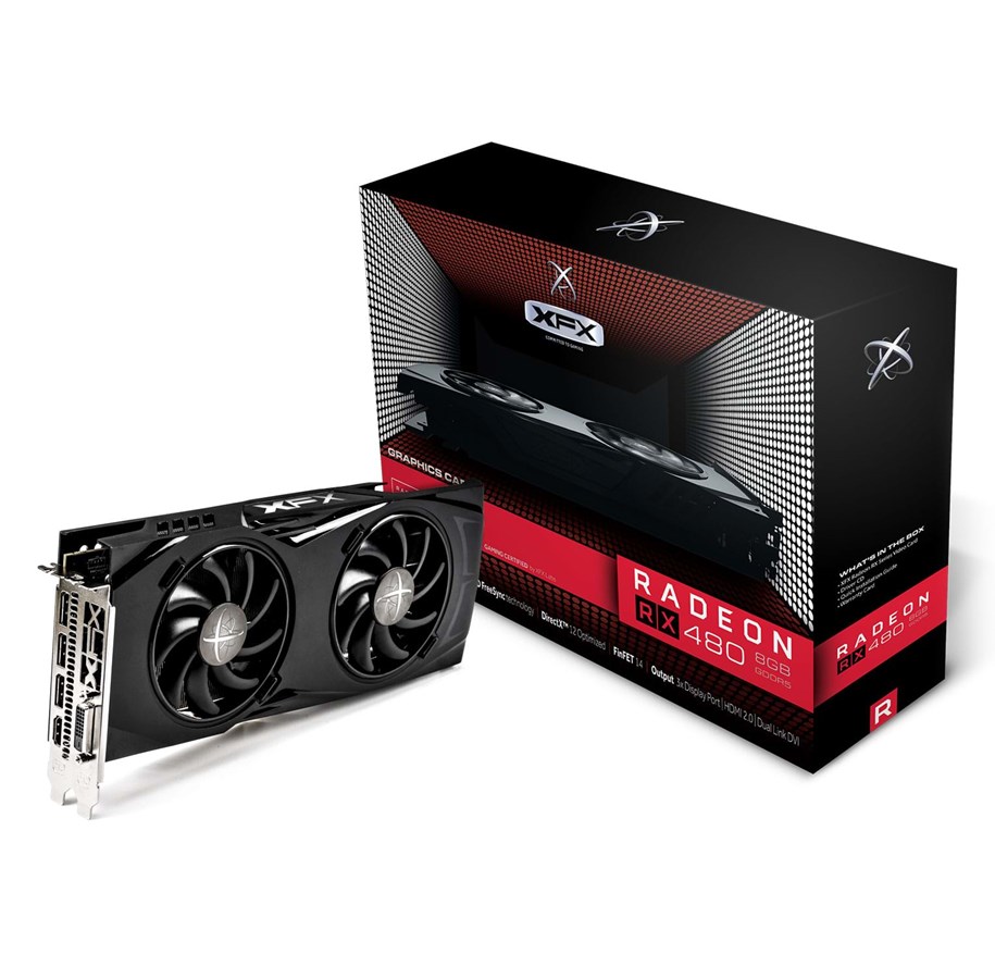 Grafikkort - XFX Radeon RX 480 Triple X - 8GB GDDR5 RAM - Grafikkort - RX-480P8DFA6