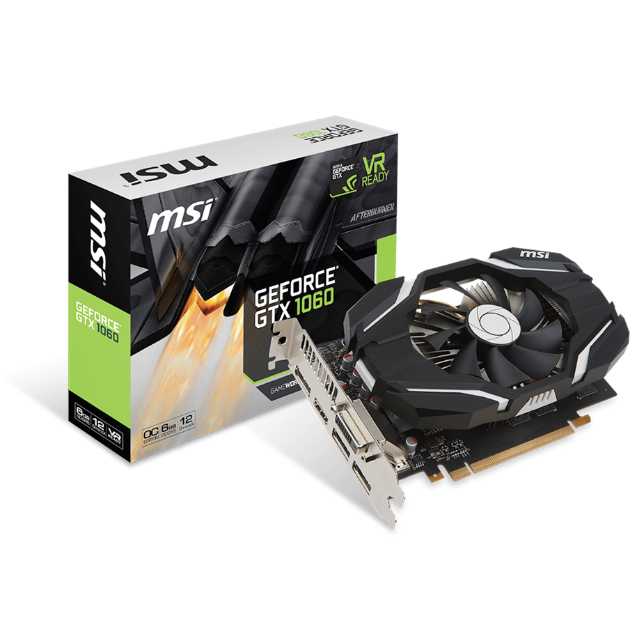 Grafikkort - MSI GeForce GTX 1060 OC - 6GB GDDR5 RAM - Grafikkort - GTX 1060 6G OC