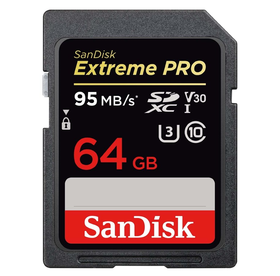 Hukommelseskort - SANDISK Extreme Pro SDXC V30 U3 95MB/s - 64GB - SDSDXXG-064G-GN4IN