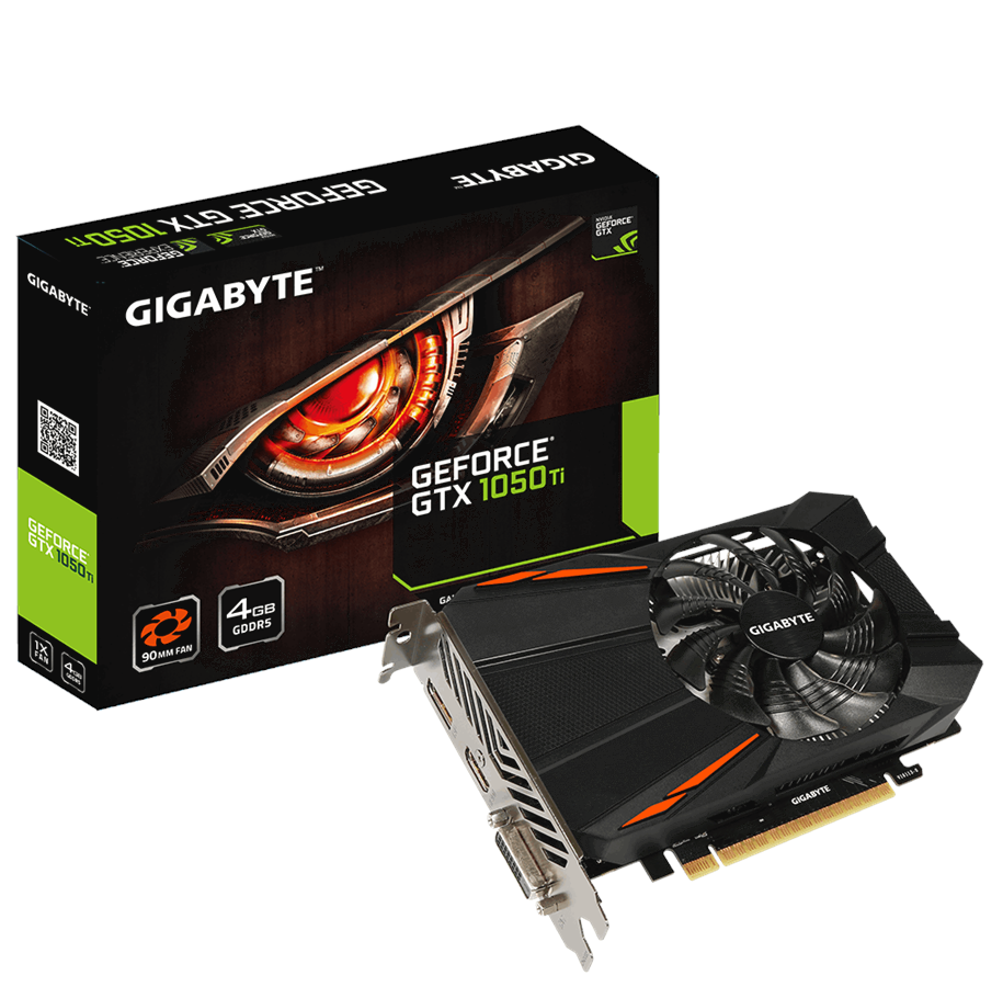 Grafikkort - GIGABYTE GeForce GTX 1050 Ti - 4GB GDDR5 RAM - Grafikkort - GV-N105TD5-4GD