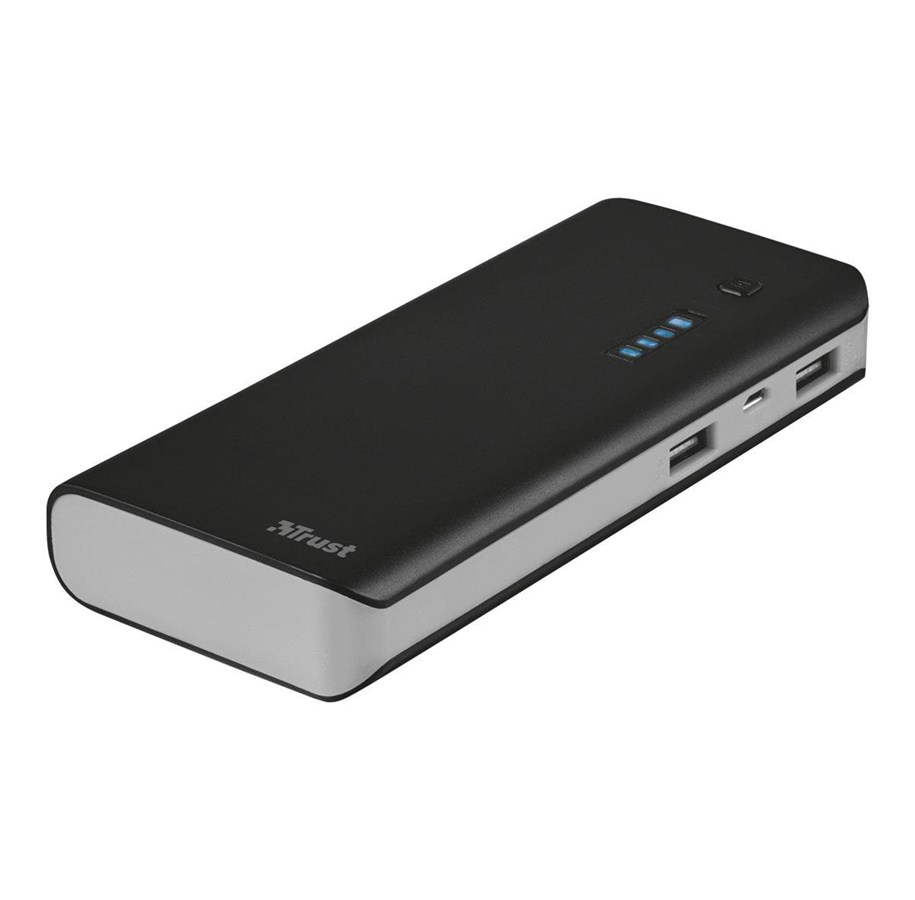 Powerbank - Trust PRIMO Powerbank - Black - 10000mAh Powerbank - Sort - 10000 mAh - 21149