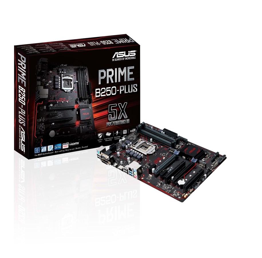 Bundkort - ASUS PRIME B250-PLUS Bundkort - Intel B250 - Intel LGA1151 - DDR4 RAM - ATX - 90MB0SJ0-M0EAY0