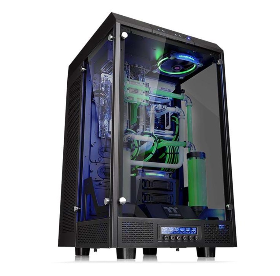 Kabinet - Thermaltake The Tower 900 - Black - Kabinet - Fulltower - Sort - CA-1H1-00F1WN-00