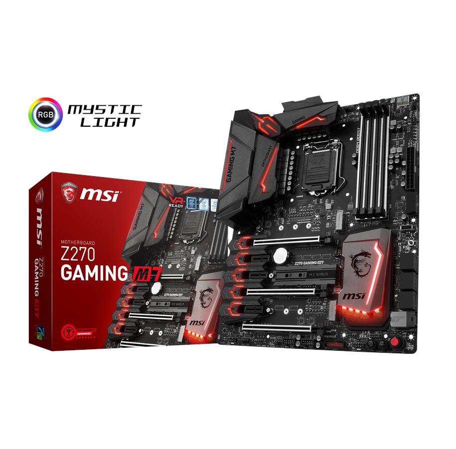 Bundkort - MSI Z270 GAMING M7 Bundkort - Intel Z270 - Intel LGA1151 - DDR4 RAM - ATX - Z270 GAMING M7