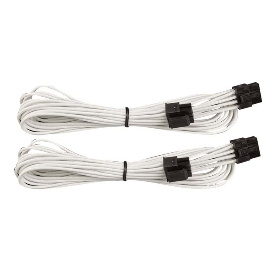 Strømkabel (intern) - Corsair Premium Individually Sleeved EPS12V/ATX12V Cables Type 4 (Generation 3) - White - CP-8920167