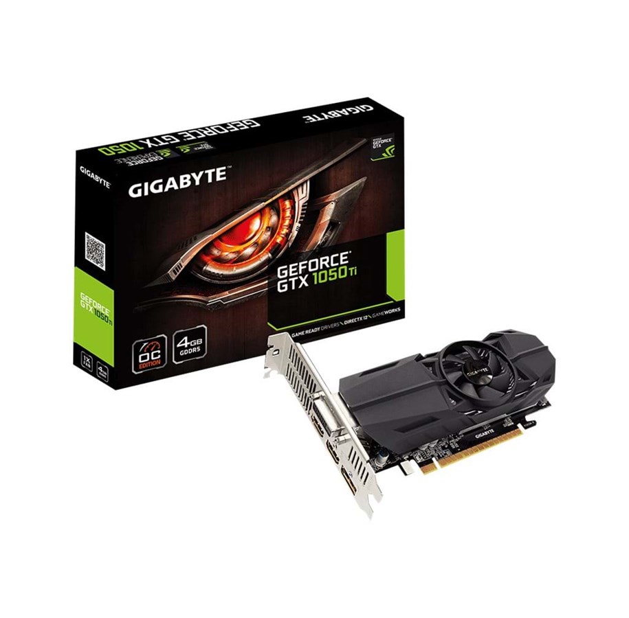 Grafikkort - GIGABYTE GeForce GTX 1050 Ti OC Low Profile - 4GB GDDR5 RAM - Grafikkort - GV-N105TOC-4GL
