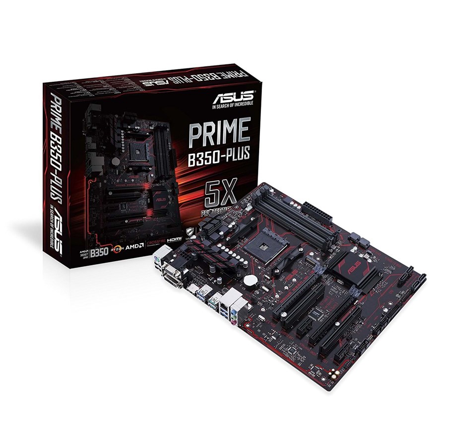 Bundkort - ASUS PRIME B350-PLUS Bundkort - AMD B350 - AMD AM4 socket - DDR4 RAM - ATX - 90MB0TG0-M0EAY0