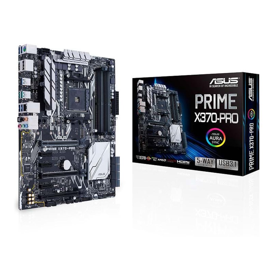 Bundkort - ASUS PRIME X370-PRO Bundkort - AMD X370 - AMD AM4 socket - DDR4 RAM - ATX - 90MB0TD0-M0EAY0