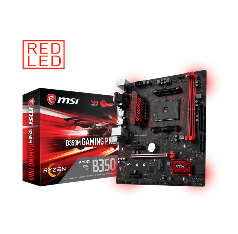 Bundkort - MSI B350M GAMING PRO Bundkort - AMD B350 - AMD AM4 - DDR4 RAM - ATX - B350M GAMING PRO