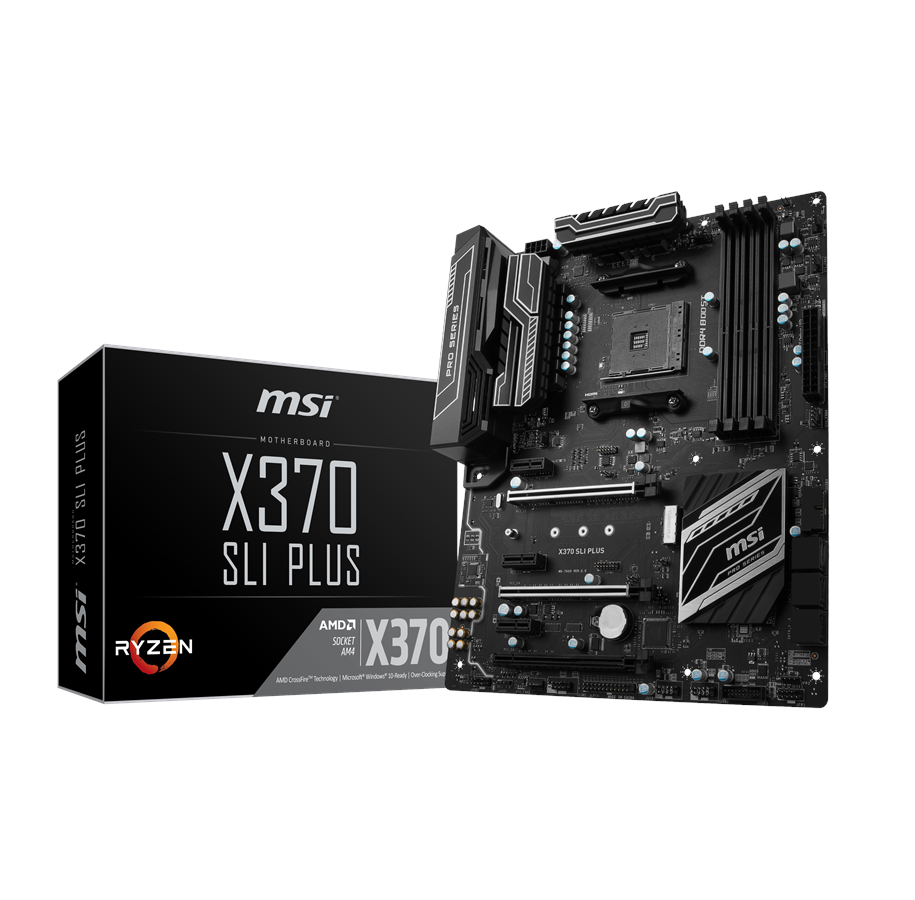 Bundkort - MSI X370 SLI PLUS Bundkort - AMD X370 - AMD AM4 - DDR4 RAM - ATX - X370 SLI PLUS
