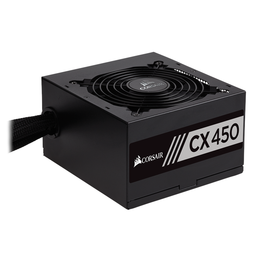 Strømforsyning - Corsair CX450 Strømforsyning - 450 Watt - 120 mm - ATX - 80 Plus Bronze certified - CP-9020120-EU