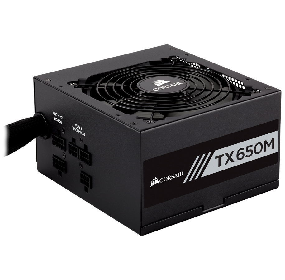 Strømforsyning - Corsair TX650M Strømforsyning - 650 Watt - 120 mm - ATX - 80 Plus Gold certified - CP-9020132-EU